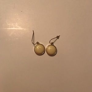 Cream earrings